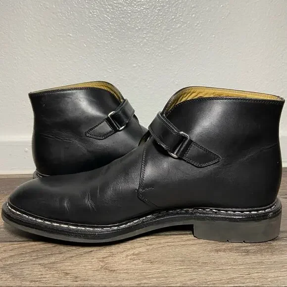 Heschung Chêne Boots Chelsea Calf Leather Munk Strap Black Anilcalf Basalte 7